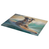 Australische Herder Strand Surfen Schilderen Snijplank (Hoek)