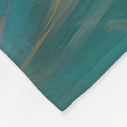 Australische herder strand surfen schilderij fleece deken (Hoek)