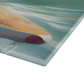 Australische herder strand surfen schilderij snijplank (Hoek)