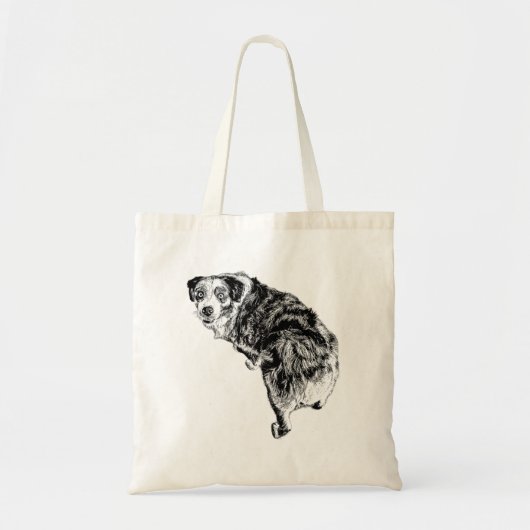 Australische Herder Tote – Schouderpositie Bag (Voorkant)