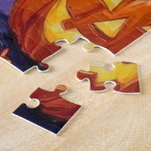 Australische herder Trick-or-Treating op Halloween Legpuzzel (Zijkant)