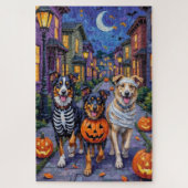 Australische herder Trick-or-Treating tijdens Hall Legpuzzel (Verticaal)