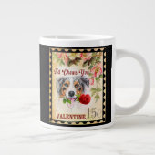 Australische herder  Valentijn met Roos Grote Koffiekop (Rechts)