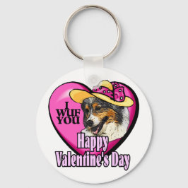 Australische Herder Valentijnsdag Cadeaus Sleutelhanger