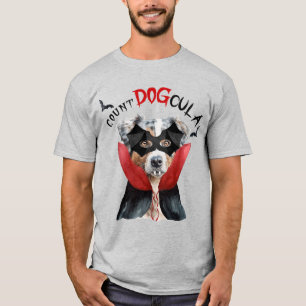 Australische herder vampier hond grappig Halloween T-shirt