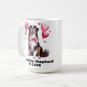 Australische herder verliefd koffiemok (Voorkant links)