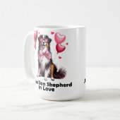 Australische herder verliefd koffiemok (Voorkant links)