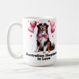 Australische herder verliefd koffiemok