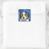 AUSTRALISCHE HERDER    VIERKANTE STICKER (Tas)