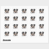 Australische Herder Vierkante Sticker (Vel)