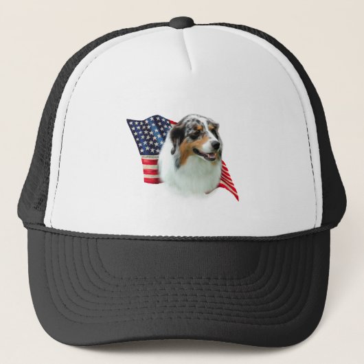 Australische Herder Vlag Trucker Pet (Voorkant)
