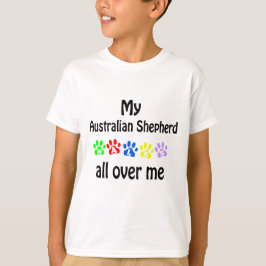 Australische herder wandelingen ontwerp t-shirt