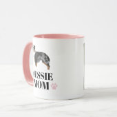 Australische herderblauwe hond met foto mok (Voorkant links)
