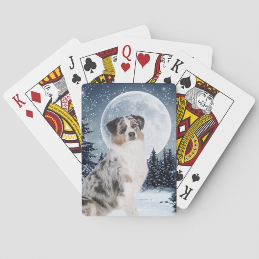 Australische herderdepotkaarten pokerkaarten (Achterkant)