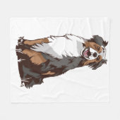 Australische herderhond fleece deken (Voorkant (Horizontaal))