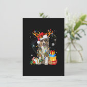 Australische Herderhond Kerstman Hoed Trui C Kaart (Staand voorkant)
