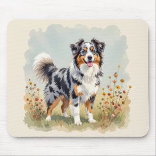 Australische Herderhond Merle Lange Staart Muismat