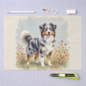 Australische HerderHond Merle Lange Staart Tissuepapier (Craft)
