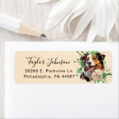 Australische Herderhond Retouradreslabel Etiket (Insitu)