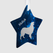Australische Herderhond Ster Gepersonaliseerde Ker Ornament (voorkant)