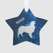 Australische Herderhond Ster Persoonlijk Sieraad Ornament (voorkant)