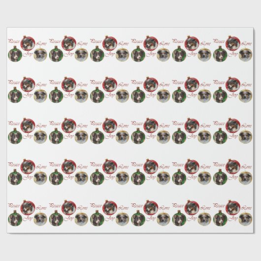 Australische herderkerst cadeaupapier (Vlak)