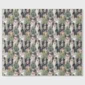 Australische herderkerst cadeaupapier (Vlak)