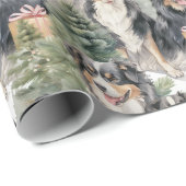 Australische herderkerst cadeaupapier (Rol Hoek)