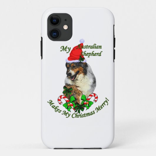 Australische herderkerst Case-Mate iPhone case (Achterkant)