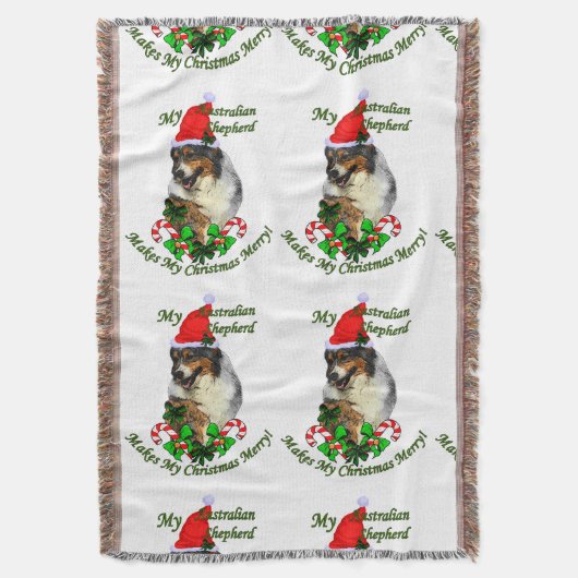 Australische herderkerst deken (Voorkant Verticaal)