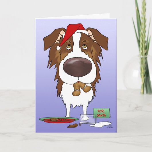 Australische herderkerst feestdagen kaart (Voorkant)