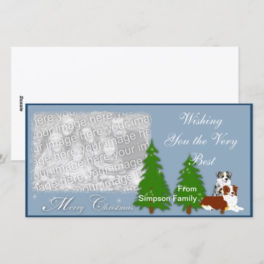 Australische herderkerst feestdagenkaart (Voorkant / Achterkant)