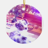 Australische herderkerst keramisch ornament (Voorkant)