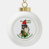 Australische herderkerst keramische bal ornament (Voorkant)