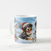 Australische herderkerst koffiemok (Voorkant links)