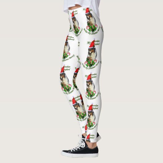 Australische herderkerst leggings (Links)