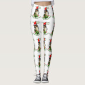 Australische herderkerst leggings (Voorkant)