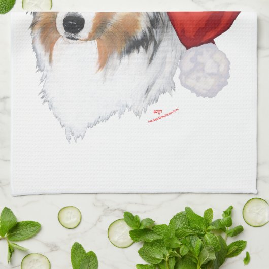 Australische herderkerst theedoek (Gevouwen)