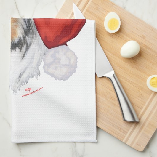 Australische herderkerst theedoek (Quarter Fold)