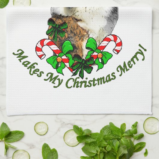 Australische herderkerst theedoek (Gevouwen)