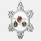 Australische herderkerst tin sneeuwvlok ornament (Rechts)