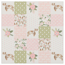 Australische herderpatchwork-cheater quilt 4" stof
