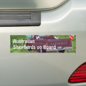 Australische herders aan boord van Bumpersticker (Op auto)