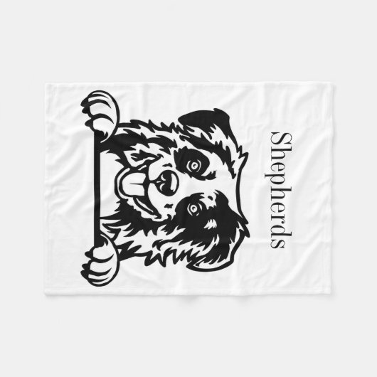 Australische herders hond fleece deken (Voorkant (Horizontaal))