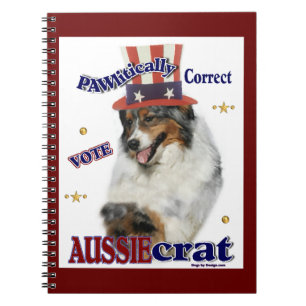 Australische Herders Politieke Humor Notitieboek