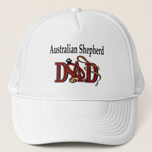 Australische Herders Vader Hoed Trucker Pet (Voorkant)