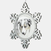 Australische herderschildering - Oorspronkelijke h Tin Sneeuwvlok Ornament (Rechts)