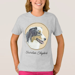 Australische herderschildering - Originele hondkun T-shirt