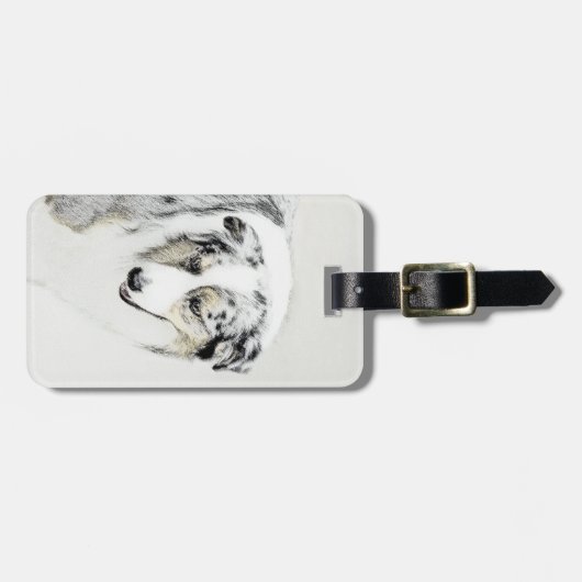 Australische herderschilderkunst - Oorspronkelijke Bagagelabel (Voorkant horizontaal)