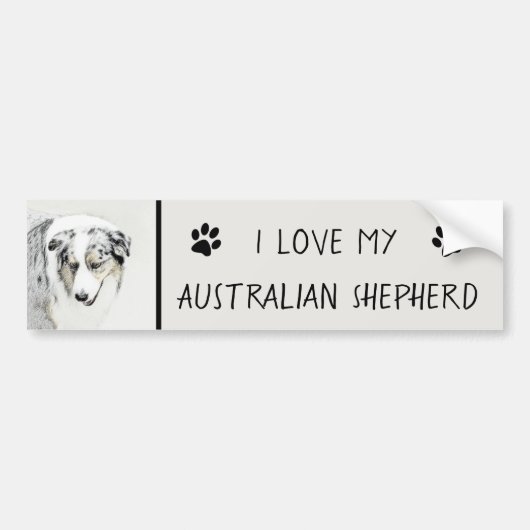 Australische herderschilderkunst - Oorspronkelijke Bumpersticker (Voorkant)
